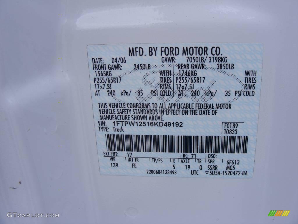 2006 F150 XLT SuperCrew - Oxford White / Medium/Dark Flint photo #41