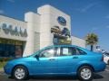 2007 Aqua Blue Metallic Ford Focus ZX4 SE Sedan  photo #6