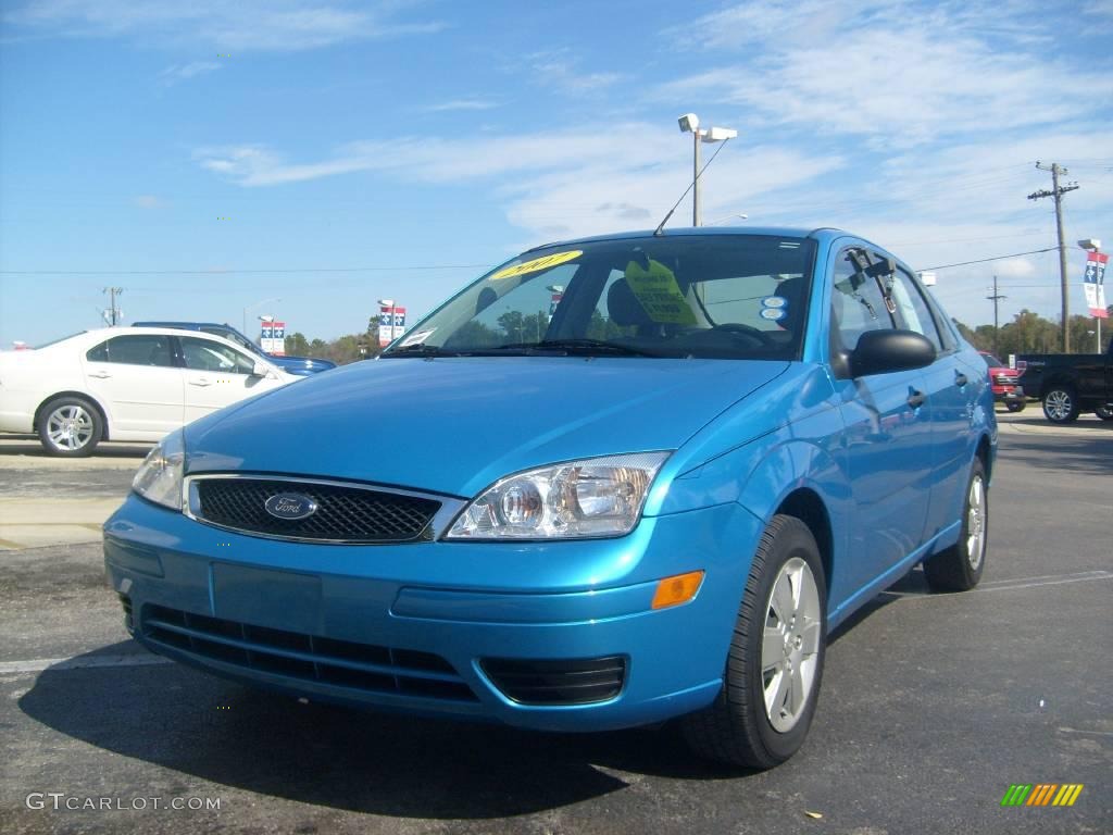 Aqua Blue Metallic 2007 Ford Focus ZX4 SE Sedan Exterior Photo #4242146