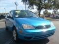 2007 Aqua Blue Metallic Ford Focus ZX4 SE Sedan  photo #9