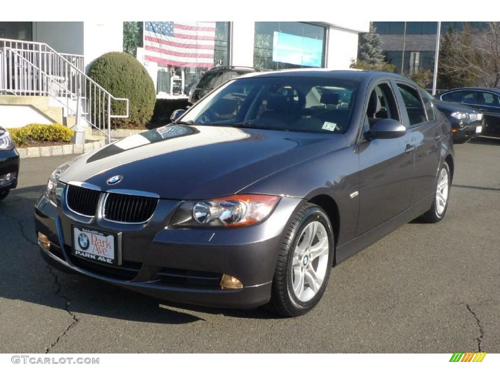 2008 3 Series 328xi Sedan - Sparkling Graphite Metallic / Black photo #1