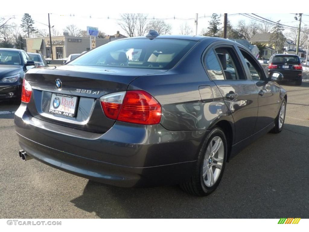 2008 3 Series 328xi Sedan - Sparkling Graphite Metallic / Black photo #2