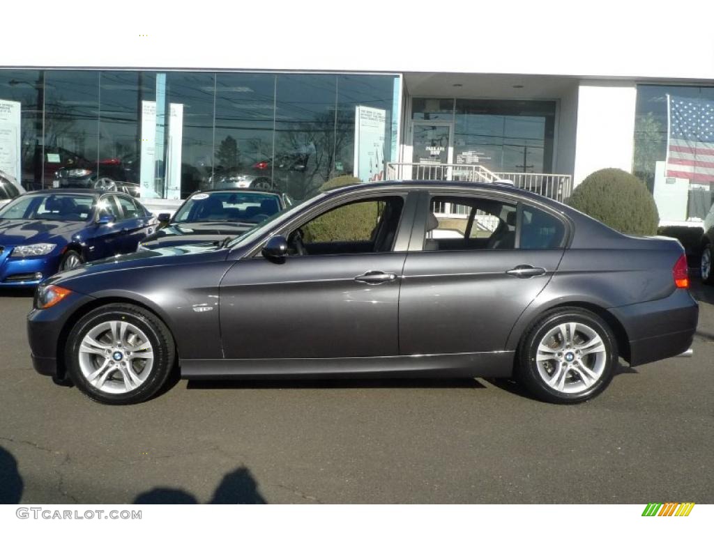 2008 3 Series 328xi Sedan - Sparkling Graphite Metallic / Black photo #4