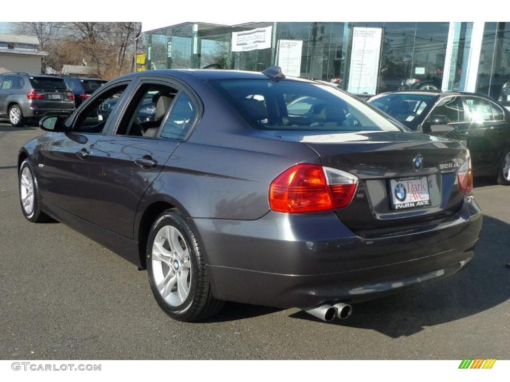 2008 3 Series 328xi Sedan - Sparkling Graphite Metallic / Black photo #6