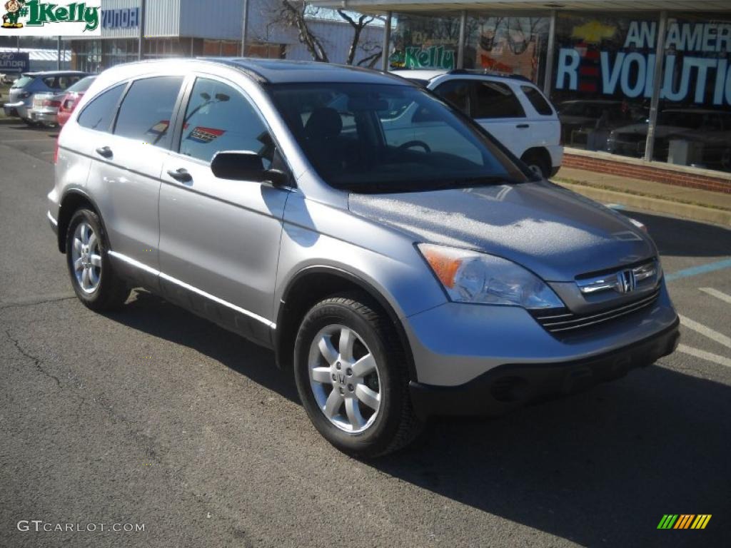 2008 CR-V EX 4WD - Whistler Silver Metallic / Black photo #1