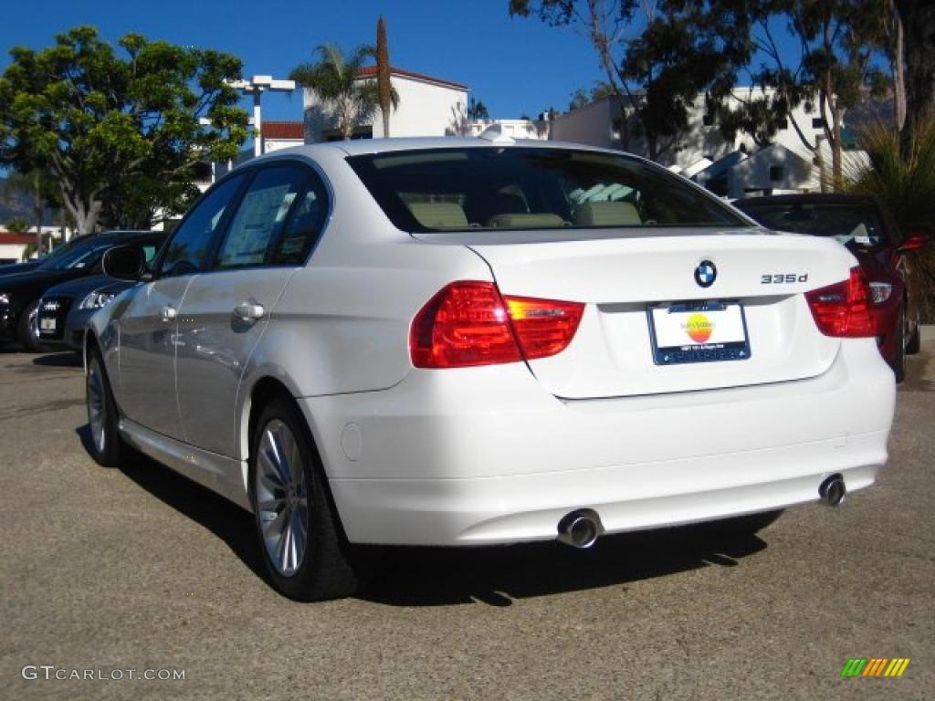 2011 3 Series 335d Sedan - Alpine White / Beige Dakota Leather photo #3