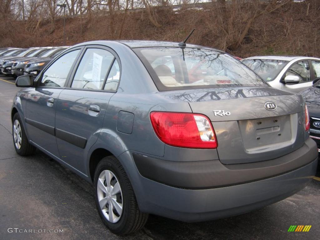 2007 Rio LX Sedan - Olive Gray / Beige photo #12