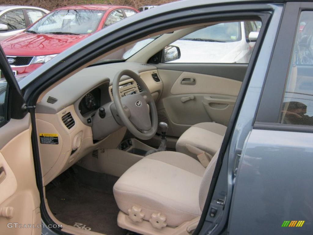 2007 Rio LX Sedan - Olive Gray / Beige photo #22