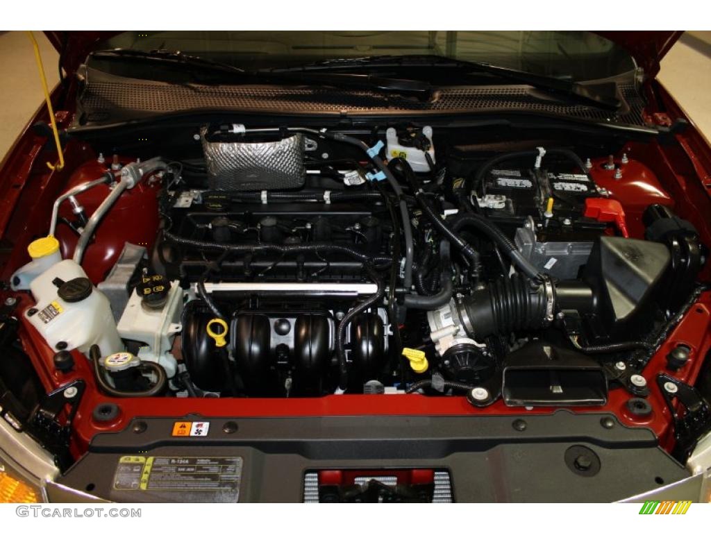 2009 Focus SES Sedan - Sangria Red Metallic / Medium Stone photo #48
