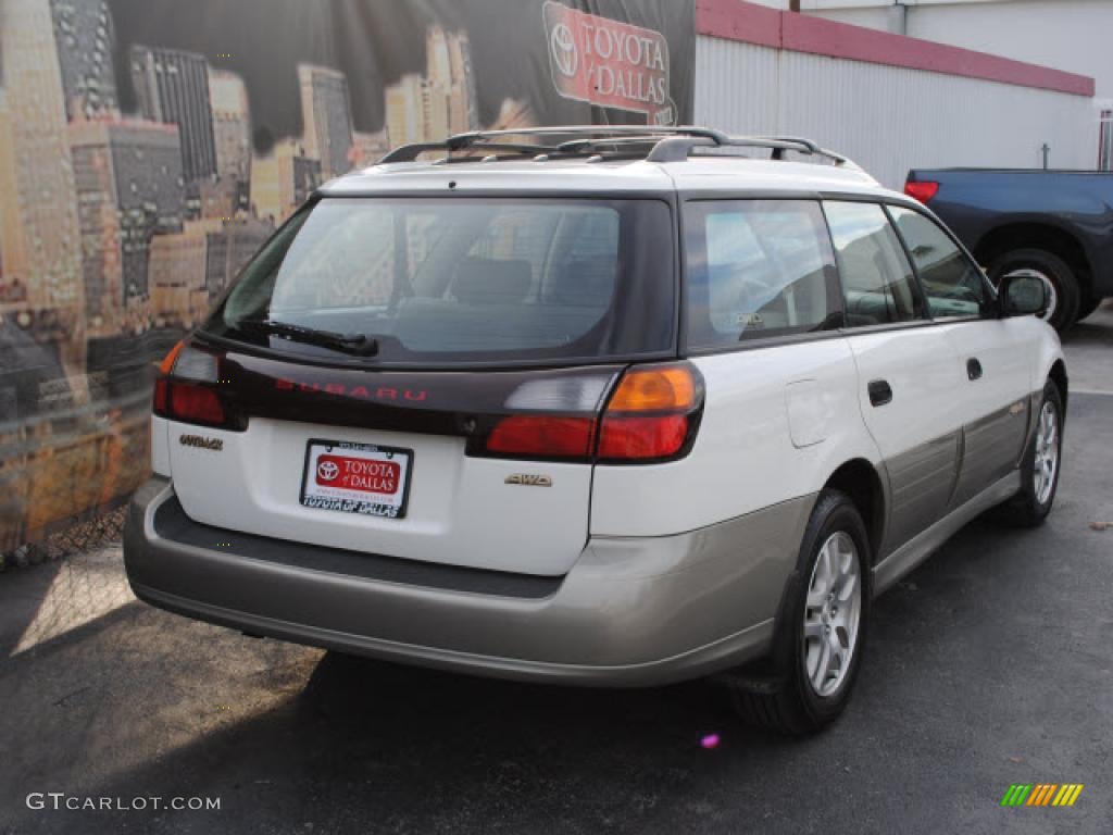 2001 Outback Wagon - White Frost Pearl / Beige photo #4