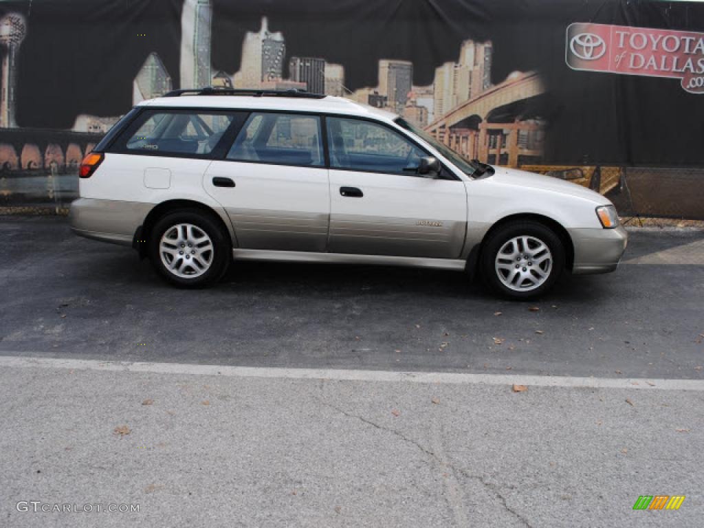 2001 Outback Wagon - White Frost Pearl / Beige photo #5