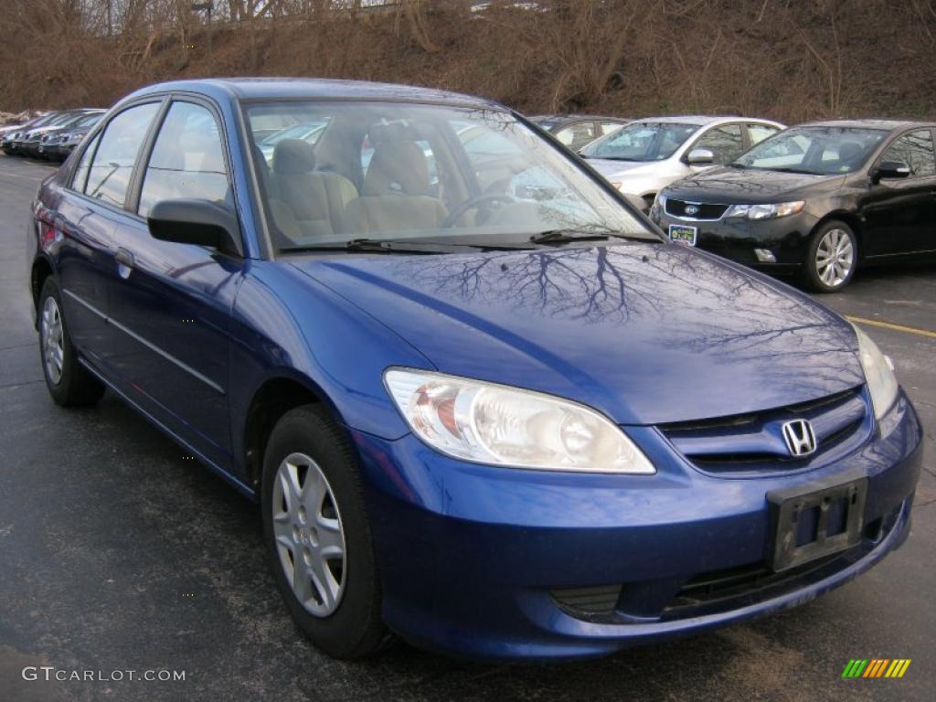 2005 Civic Value Package Sedan - Fiji Blue Pearl / Ivory photo #13