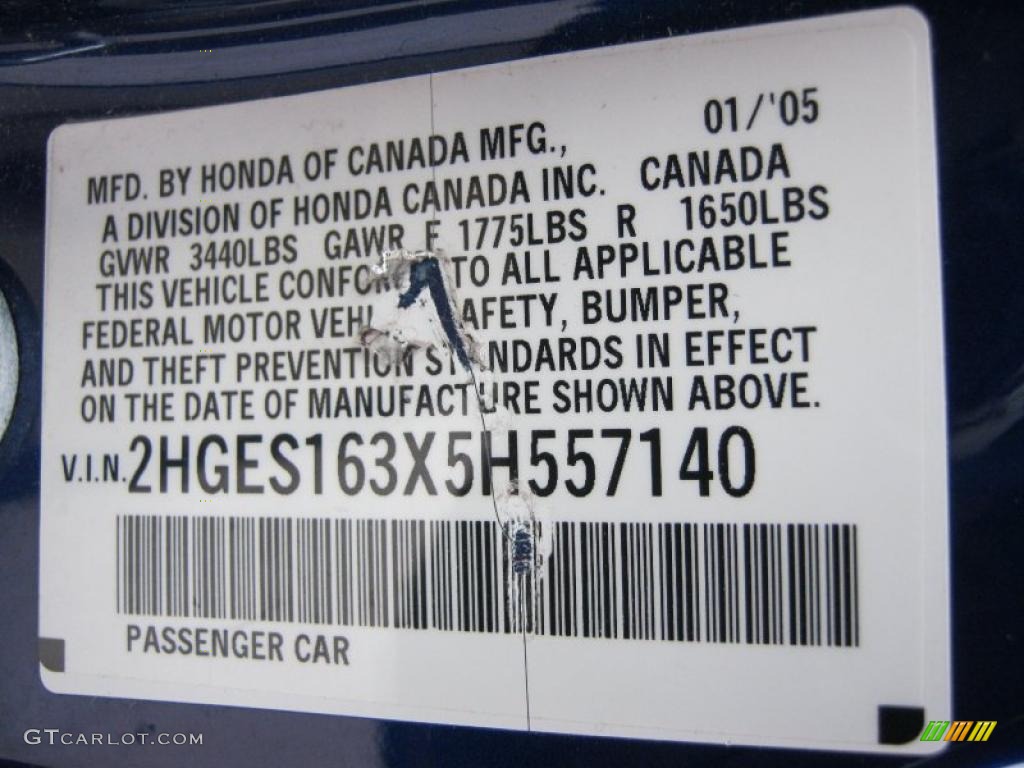 2005 Civic Value Package Sedan - Fiji Blue Pearl / Ivory photo #21