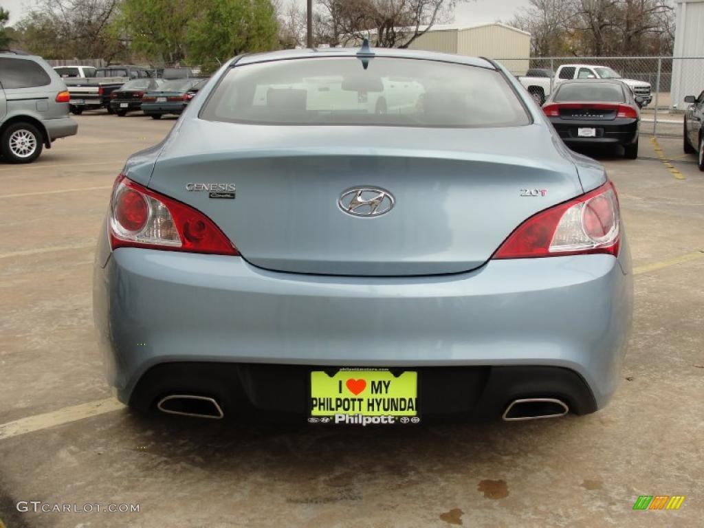 2011 Genesis Coupe 2.0T - Acqua Minerale Blue / Black Cloth photo #4