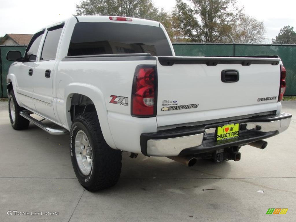 2005 Silverado 1500 Z71 Crew Cab 4x4 - Summit White / Dark Charcoal photo #5