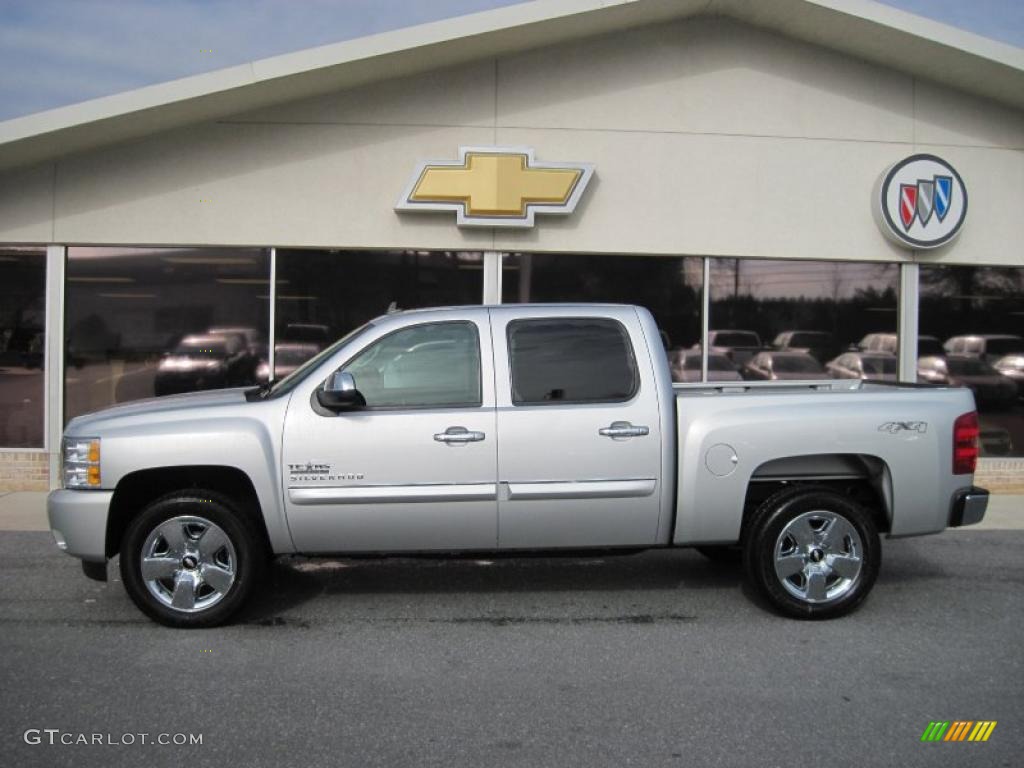 2011 Silverado 1500 LT Texas Edition Crew Cab 4x4 - Sheer Silver Metallic / Ebony photo #15