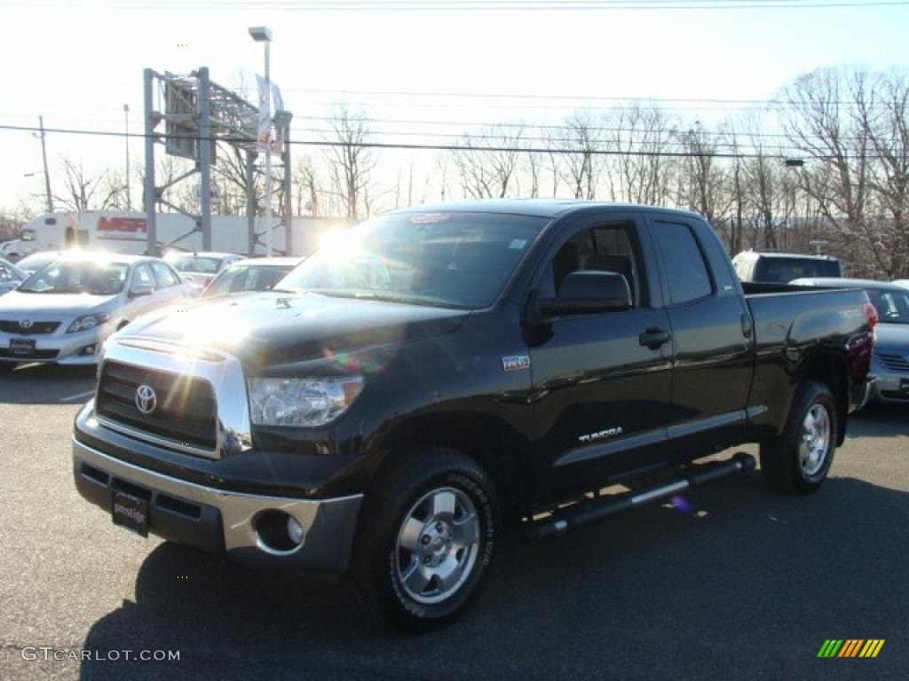 2008 Tundra SR5 TRD Double Cab 4x4 - Black / Graphite Gray photo #3