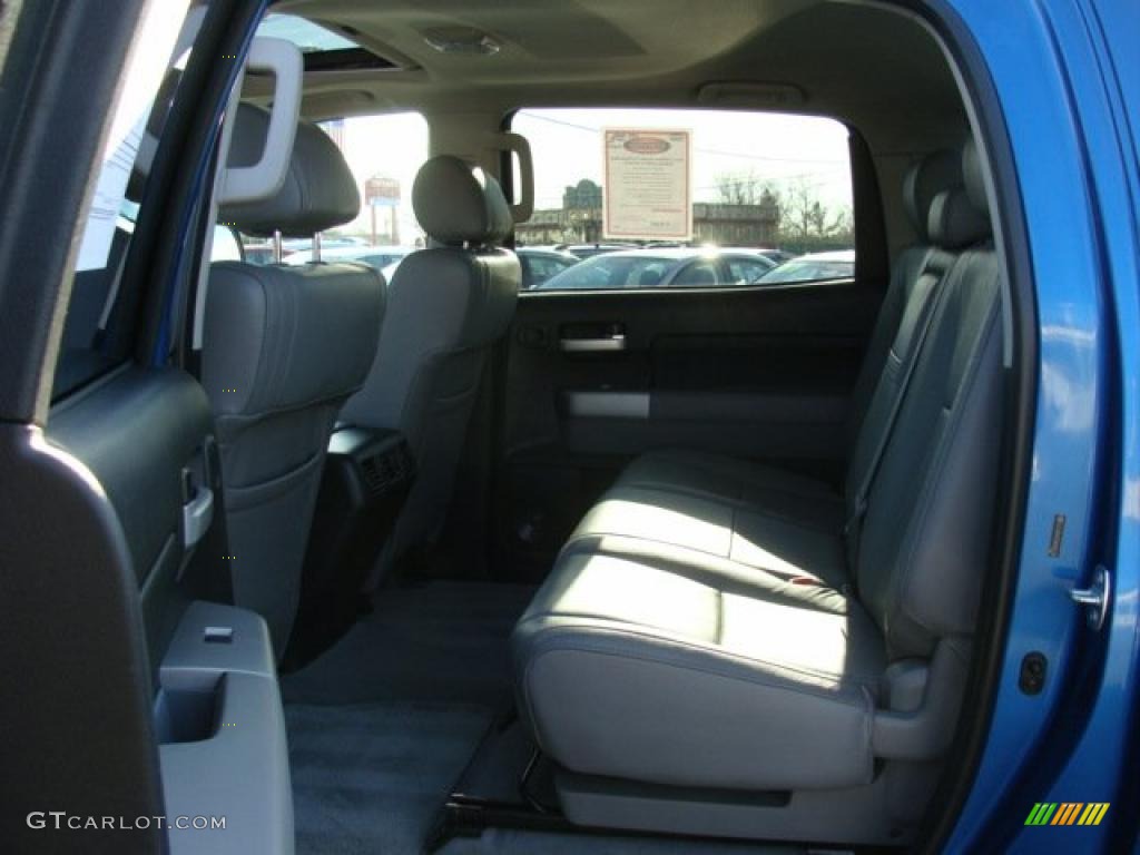 2008 Tundra Limited CrewMax 4x4 - Blue Streak Metallic / Graphite Gray photo #13