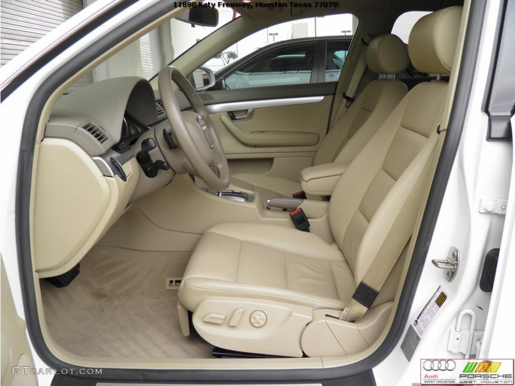 2008 A4 2.0T S-Line Sedan - Ibis White / Beige photo #5