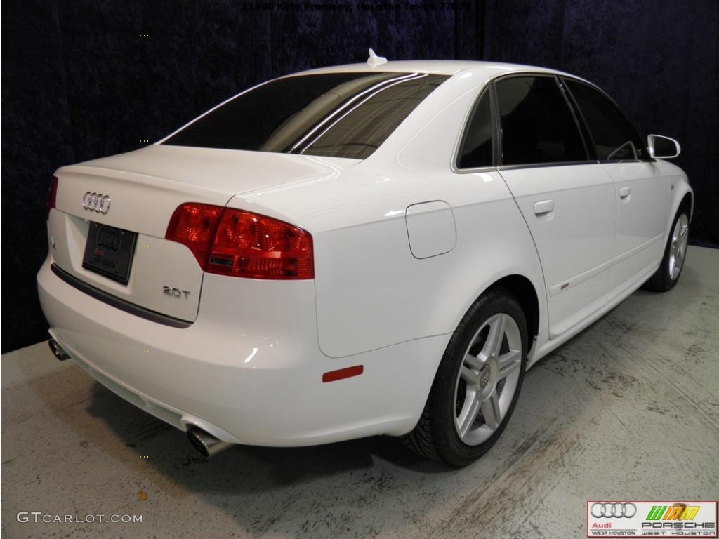 2008 A4 2.0T S-Line Sedan - Ibis White / Beige photo #18