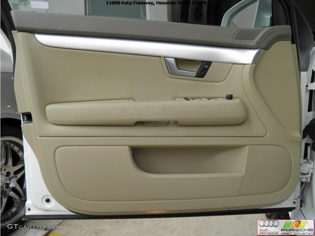 2008 A4 2.0T S-Line Sedan - Ibis White / Beige photo #23