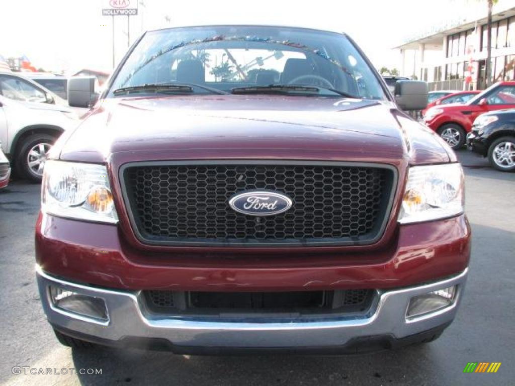 2005 F150 XLT SuperCrew - Dark Toreador Red Metallic / Medium Flint Grey photo #3