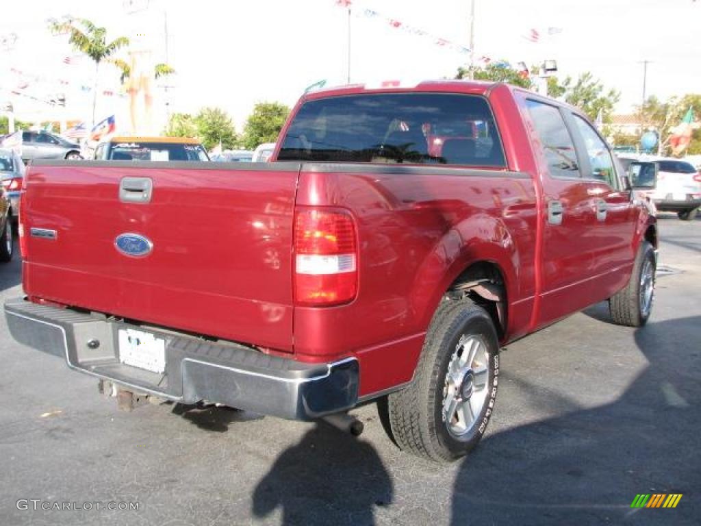 2005 F150 XLT SuperCrew - Dark Toreador Red Metallic / Medium Flint Grey photo #12