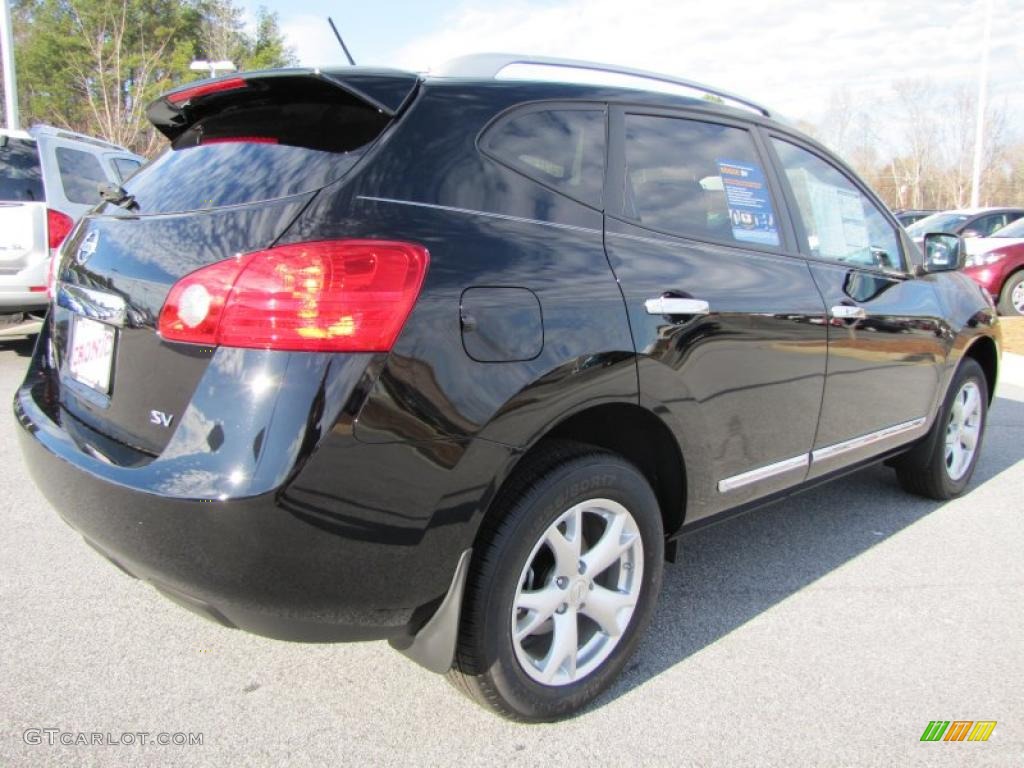 2011 Rogue SV - Wicked Black / Gray photo #4