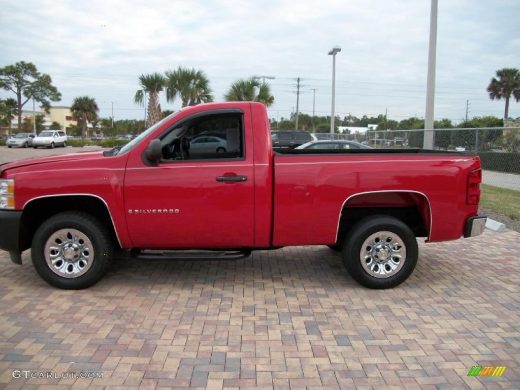 2008 Silverado 1500 Work Truck Regular Cab - Victory Red / Dark Titanium photo #10