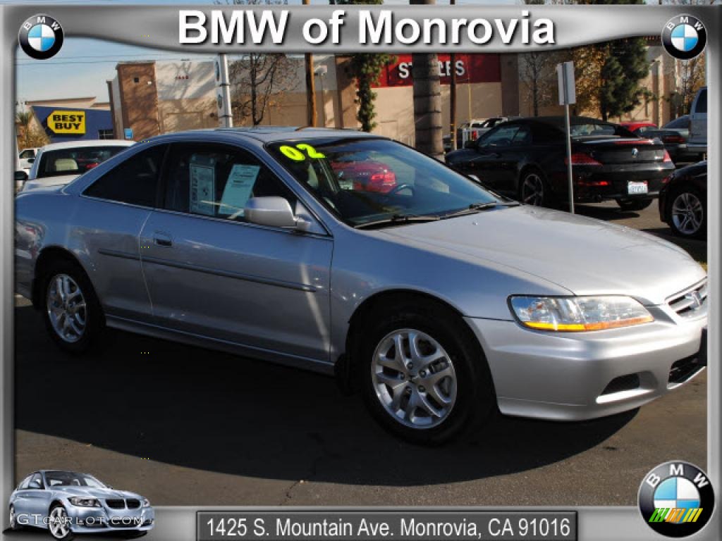 2002 Accord EX V6 Coupe - Satin Silver Metallic / Black photo #1