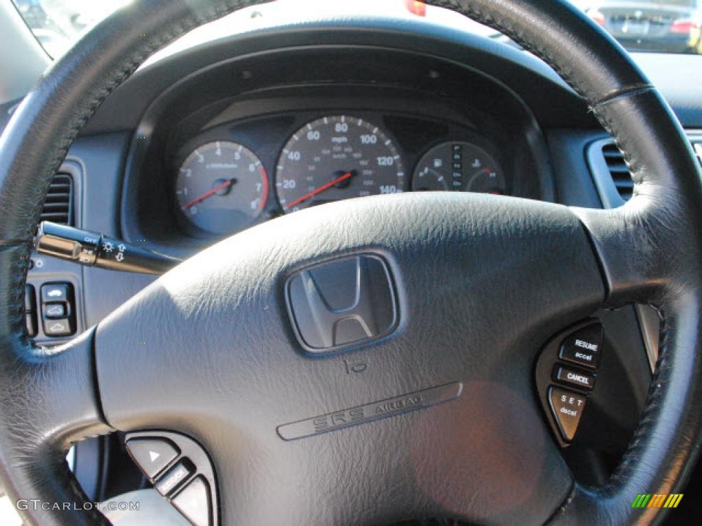 2002 Accord EX V6 Coupe - Satin Silver Metallic / Black photo #17