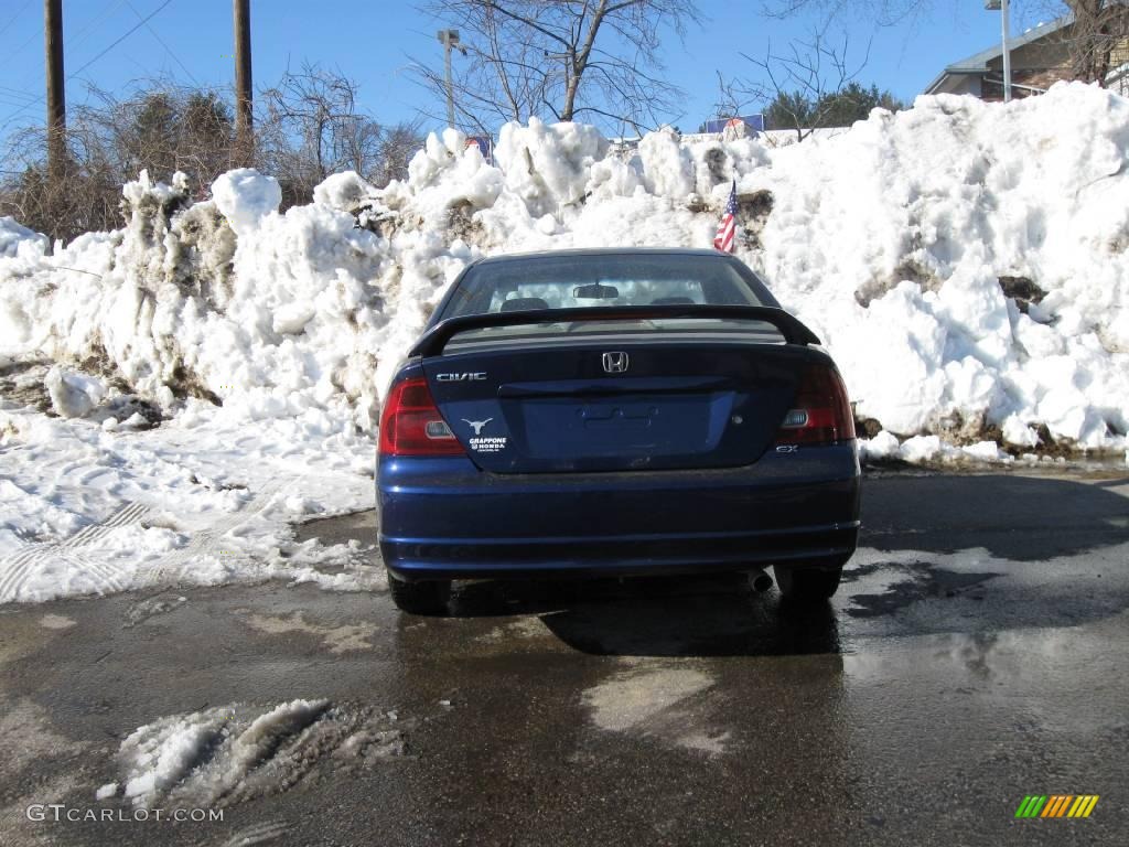 2002 Civic EX Coupe - Eternal Blue Pearl / Gray photo #10