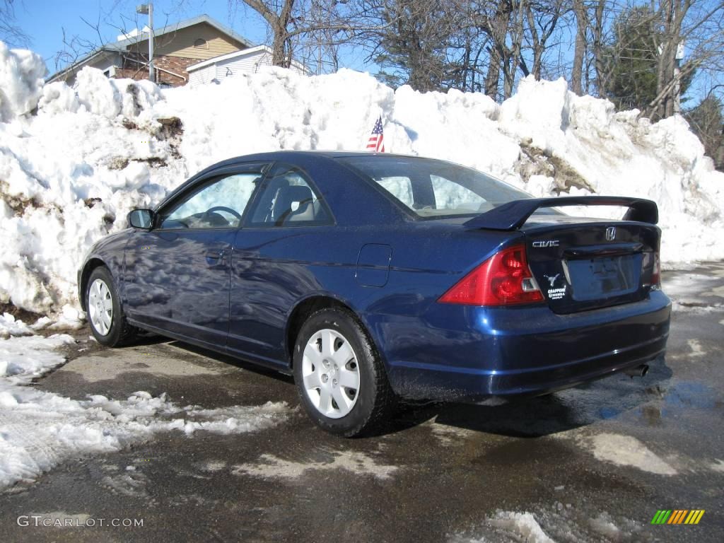 2002 Civic EX Coupe - Eternal Blue Pearl / Gray photo #11