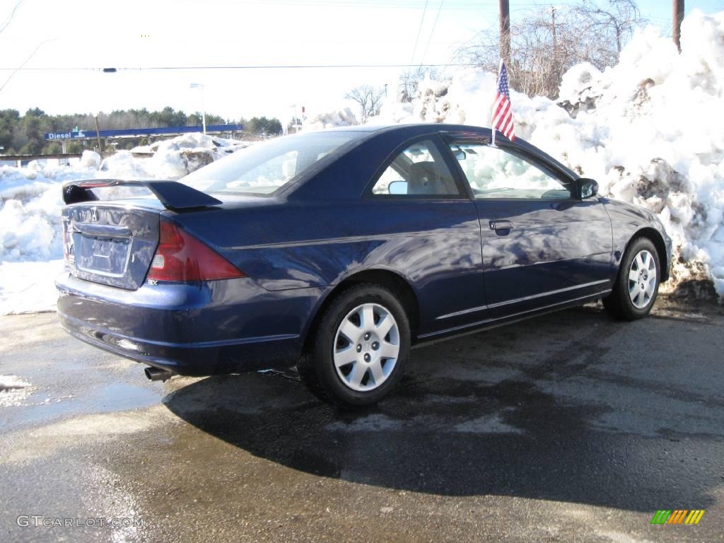 2002 Civic EX Coupe - Eternal Blue Pearl / Gray photo #12