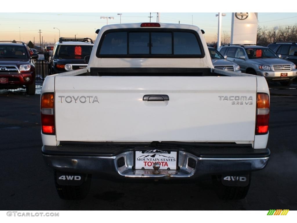 1998 Tacoma V6 TRD Extended Cab 4x4 - White / Gray photo #3