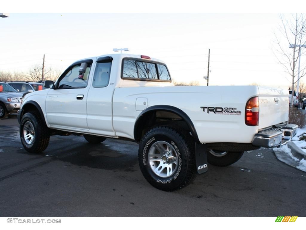 1998 Tacoma V6 TRD Extended Cab 4x4 - White / Gray photo #4