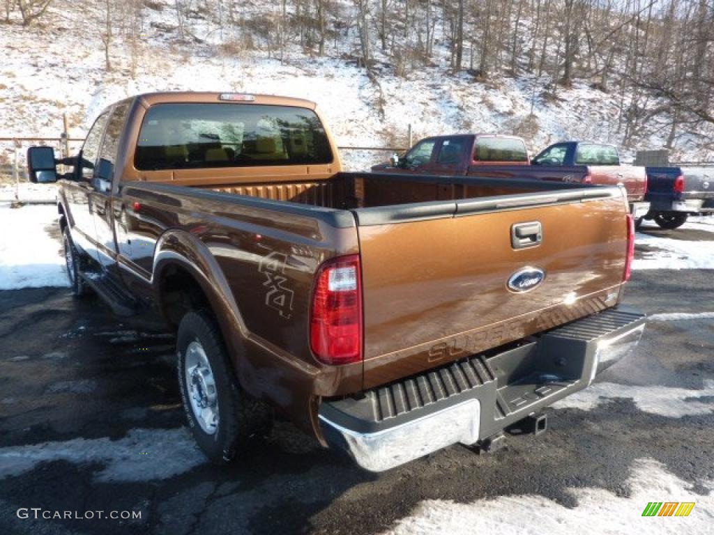 2011 F250 Super Duty XLT SuperCab 4x4 - Golden Bronze Metallic / Adobe Beige photo #4