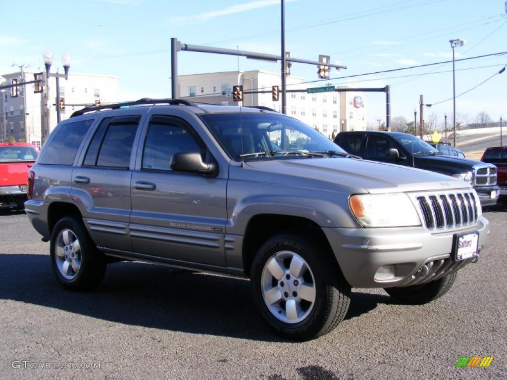 2001 Grand Cherokee Limited 4x4 - Silverstone Metallic / Agate photo #3