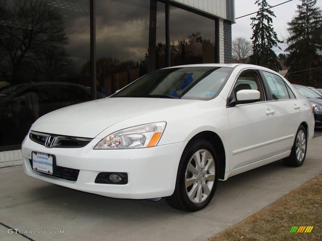 2006 Accord EX-L V6 Sedan - Taffeta White / Ivory photo #1