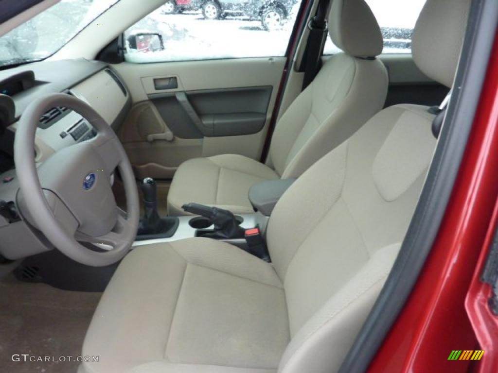 Medium Stone Interior 2009 Ford Focus S Sedan Photo #42450795