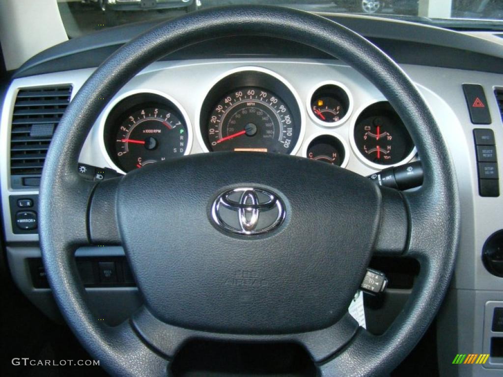 2008 Toyota Tundra SR5 Double Cab Graphite Gray Steering Wheel Photo #42451083