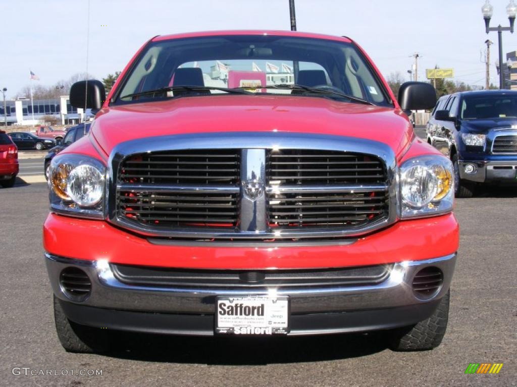 2007 Ram 1500 SLT Quad Cab 4x4 - Flame Red / Medium Slate Gray photo #2