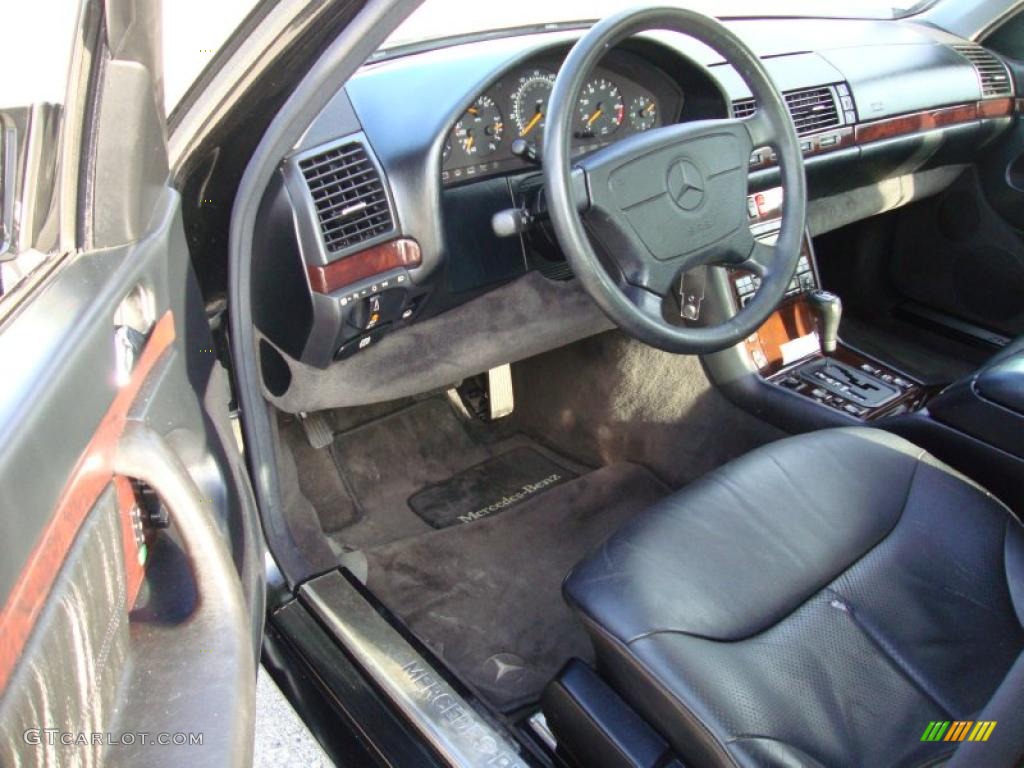Black Interior 1999 Mercedes-Benz S 420 Sedan Photo #42455659