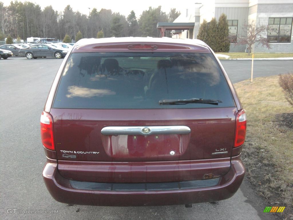 2001 Town & Country LXi AWD - Dark Garnet Red Pearl / Sandstone photo #5