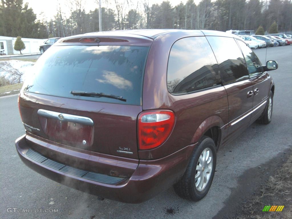 2001 Town & Country LXi AWD - Dark Garnet Red Pearl / Sandstone photo #6