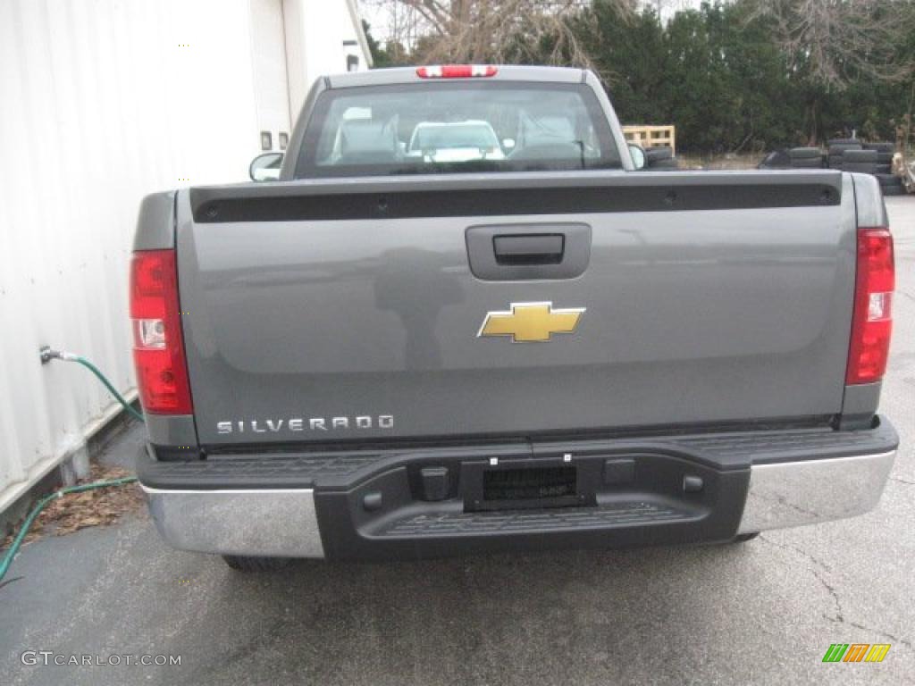 2011 Silverado 1500 Regular Cab - Steel Green Metallic / Dark Titanium photo #3