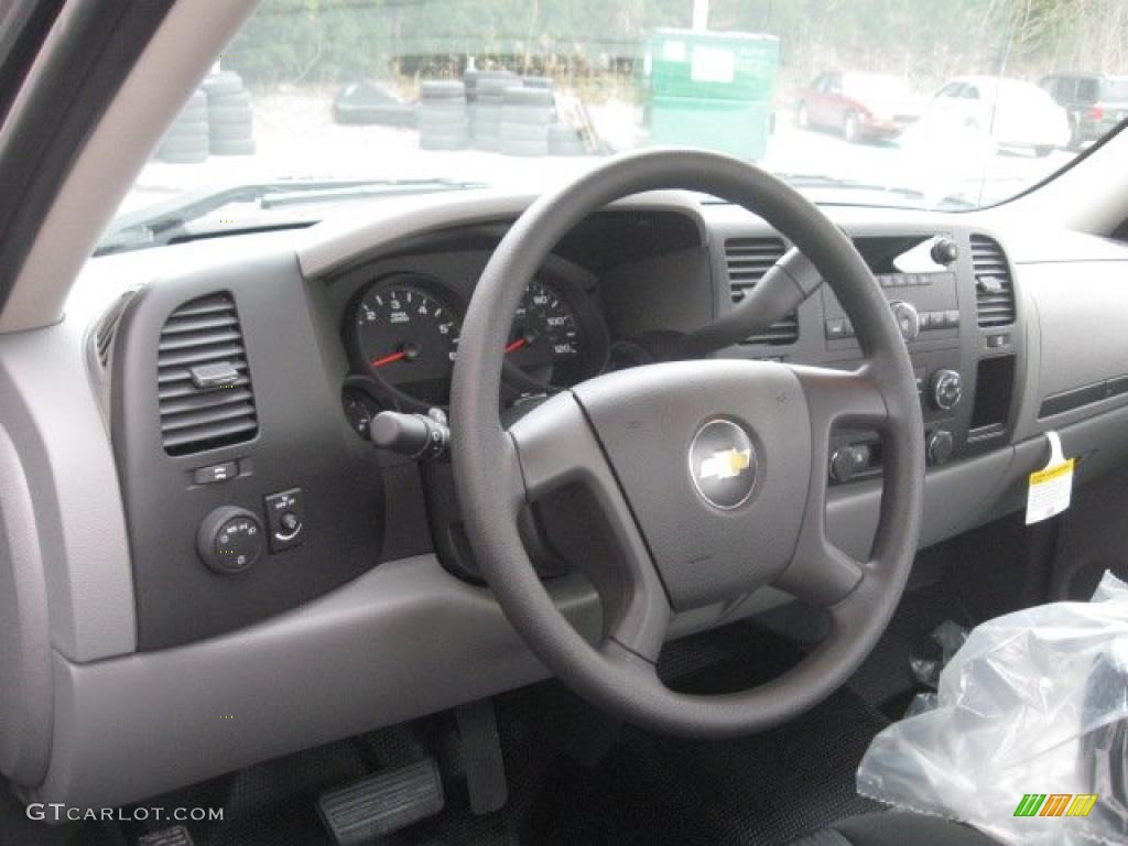 2011 Silverado 1500 Regular Cab - Steel Green Metallic / Dark Titanium photo #6