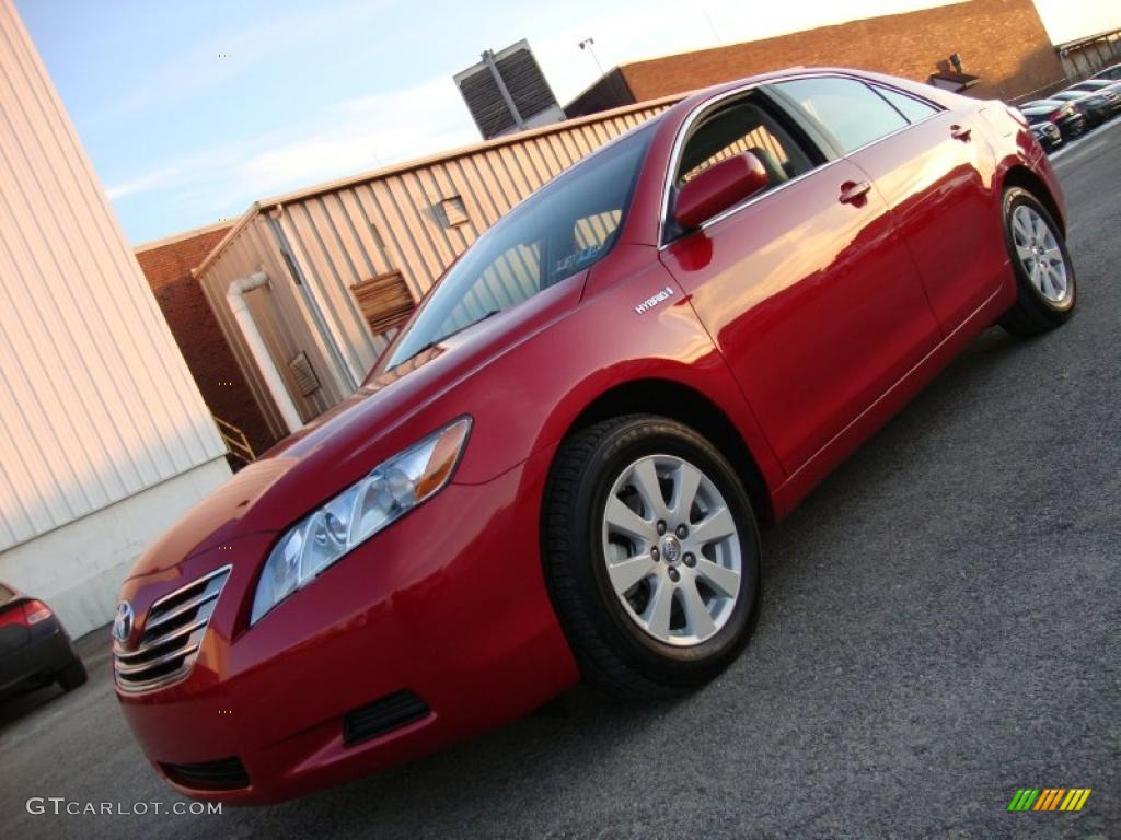 2008 Camry Hybrid - Barcelona Red Metallic / Bisque photo #1