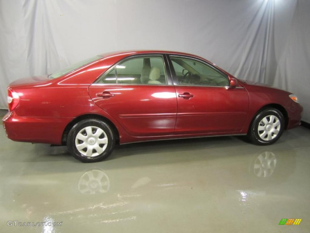 2003 Camry LE - Salsa Red Pearl / Stone photo #11