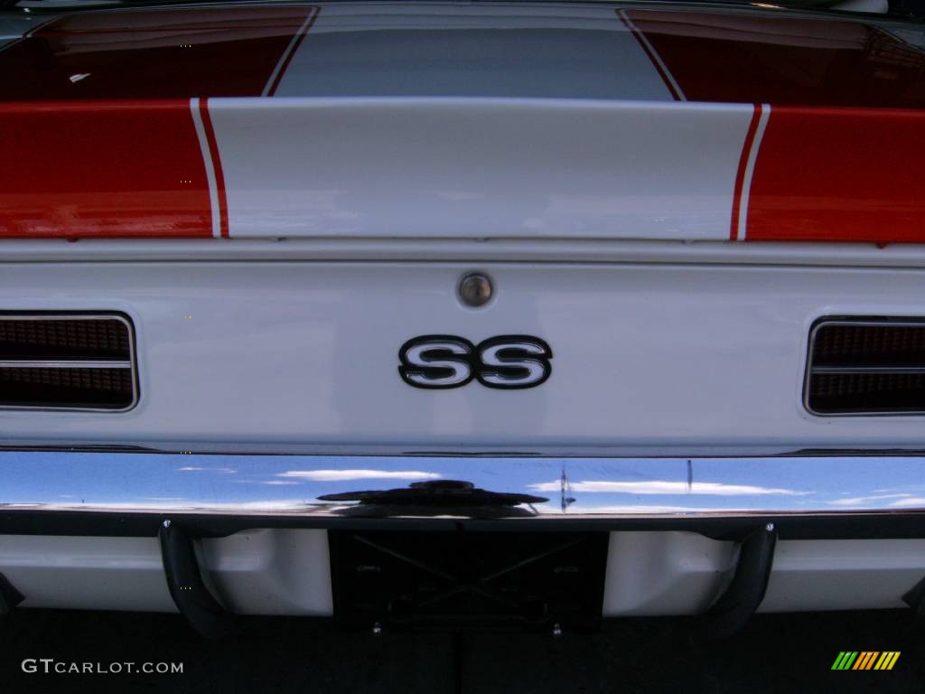 1969 Camaro SS Pace Car Convertible - White/Orange Stripes / Orange Houndstooth photo #12